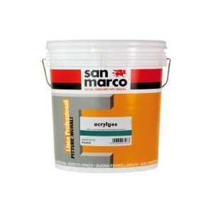 San Marco ACRYLGES Pintura lavable para placas de yeso, color: Blanco, tamaño: 14 lt: consulte precio y características Foto di San Marco ACRYLGES Pintura lavable para placas de yeso, color: Blanco, tamaño: 14 lt