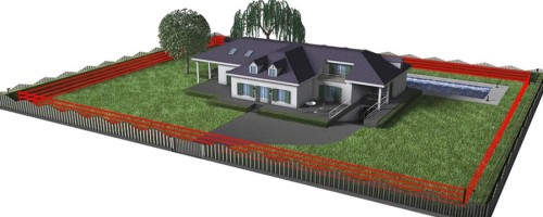 Un diagrama de pc de una alarma para el hogar. Un esquema de una alarma para el hogar