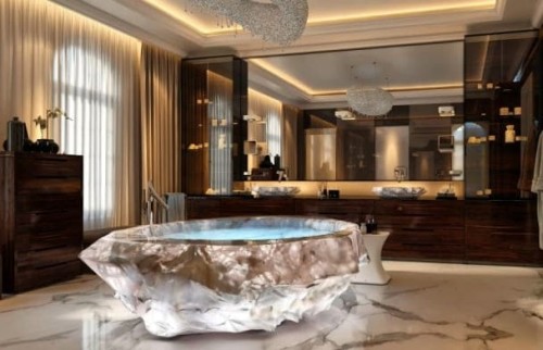 La bañera Baldi de cristal de roca