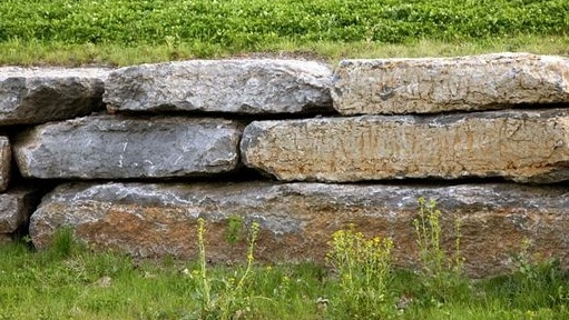 Piedras colocadas para paneles de yeso.